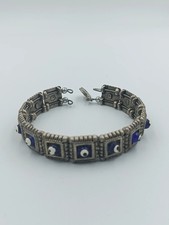 Antikes Silberarmband mit Nazar-Amuletten