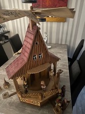 Selbgeschnitzte 3 stöckige Weihnachtspyramide - ca. aus dem Jahr 1950 H ca.65 cm