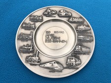 150 Jahre Deutsche Eisenbahnen Zinn Wandteller Wettzinn-Design Märklin-Freunde