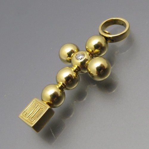 Diamant kreuz anhänger - diamant,