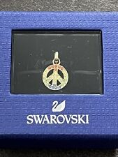 NEU Swarovski Remix Collection Charm Anhänger peace Frieden vergoldet