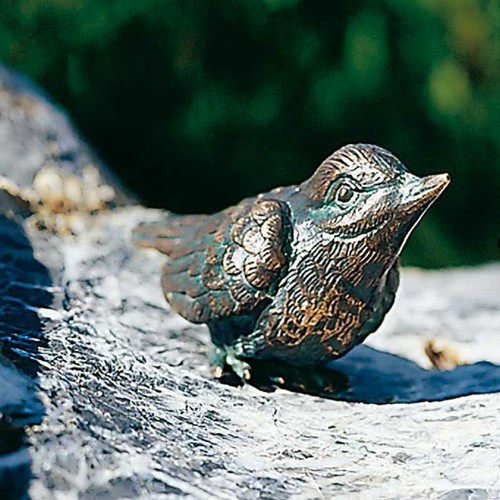 Bronzefigur vogel nach oben - nach,