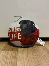 Plüschkissen Rund Mops Pug Life