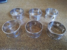 6 Serviettenringe Versilbert