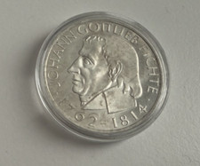 5 DM Silber Münze 1964, Johann Gottlieb Fichte, Buchstabe J