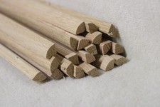 (a135)  20Stk 100cm Viertelstableist Eiche 9x9mm Viertelrund Holzleisten