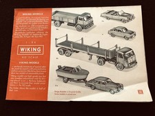 Prospekt Wiking Verkehrsmodelle 1963 selten 