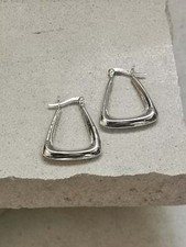 Silber 925 Creolen Trapez