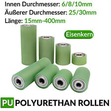 Polyurethan Eisenkern Rollen mit 2 Kugellager PU Laufrolle Führungsrolle 25/30mm