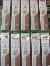 10x Hawid 1035 Klemmtaschen schwarz Klemmstreifen Streifen 35 mm NEU