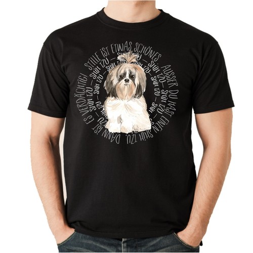 Shirt circle shih tzu - t-shirt,