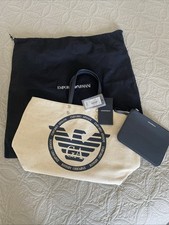 Armani Shopping M Canvas Logo