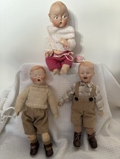 Heubach Replikation 3 Puppen Gliederkörper Porzellan  Charakter