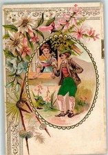 10679094 - mit echt Stoff Applikation Liebespaar Alpenflora Edelweiss Trachten