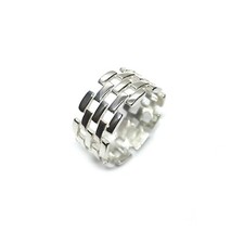 925 Silver Band Ring Link