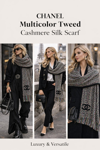 Chanel cashmere seide schal - cashmere,