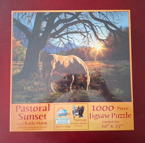 Puzzle pastoral sunset - puzzle,