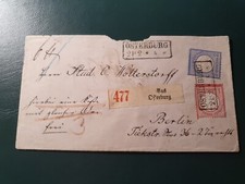 Deutsches Reich Brustschild 4 + 5 MiF Paketbegleitbrief Osterburg Berlin #931