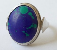 Ring blauer Azurit - Cabochon