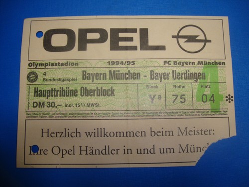 Ticket fc bayern - 94/95,