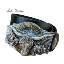 Ledergürtel + Gürtelschnalle