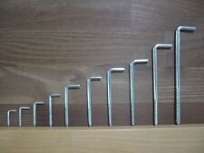 Schraubhaken gerade Artikel 4 in versch. Größen Winkelhaken verzinkt Holzgewinde