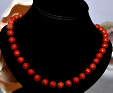 Neu Schaumkoralle Edelstein ca. 10mm Halskette Kette ca.48-52cm