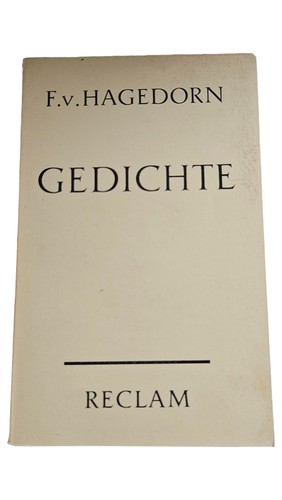 Hagedorn gedichte reclam - f.v.,