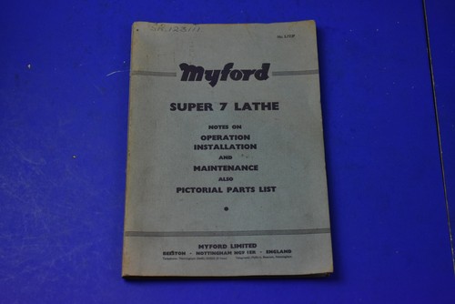 Myford super seven lathe - myford,
