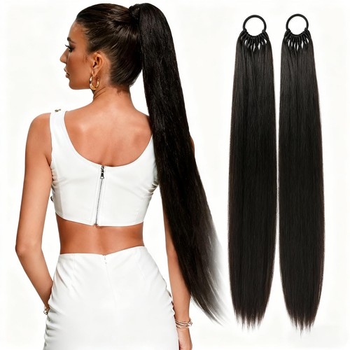 2er set schwarze ponytail - schwarze,