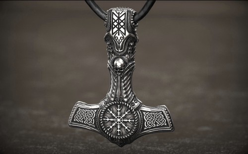 Thors hammer mjölnir - hammer, 925