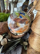 Glaskugel,Christbaumkugel,Kugel,Vogel,8cm,Weihnachtskugel,Rotkehlchen,handbemalt