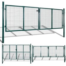 Doppe lflügeltor Gartentor Gartenzaun Tor Doppeltor Flügeltor Hoftor Pforte Grün