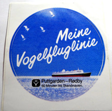 Werbe-Aufkleber Vogelfluglinie