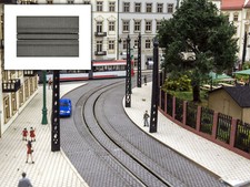 MU N-B00144 - Straßenbahn Bettung für Gerade 104mm - Kopfsteinpflaster - Spur N