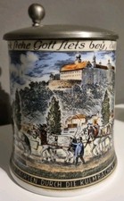 Schöner Bierkrug mit Zinndeckel, Kaiser W.Germany