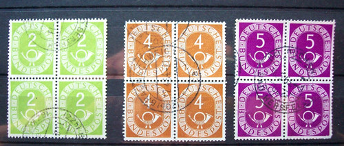 Brd 1951 posthorn 4rer - 1951,