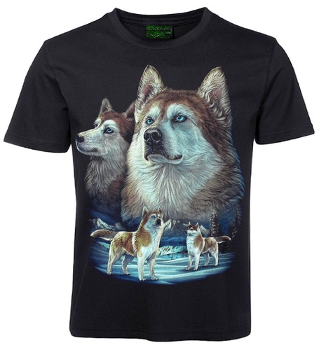 Shirt husky siberian wölfe - t-shirt,