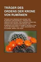 Träger des ordens der - des, krone