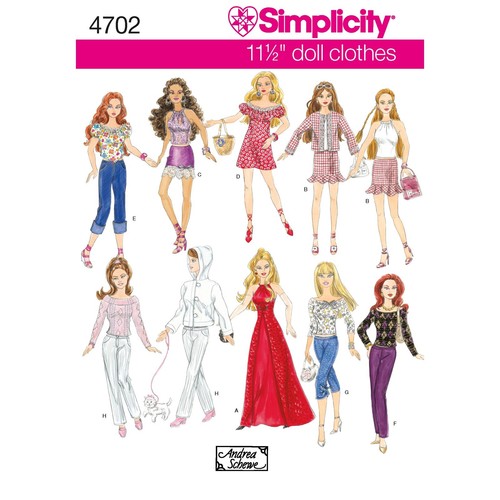 Simplicity 4702 puppenkleidung - 4702,