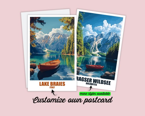 Pragser wildsee postkarte - pragser, &