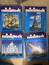 Ministeck Konvolut, 4 Kisten Mit Steinen Und Vorlage