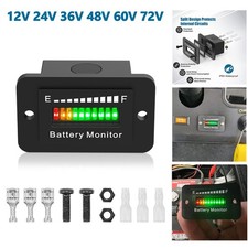 24V 36V 48V 60V Batterie Kapazität Voltmeter Spannung LCD Anzeige Volt Monitor