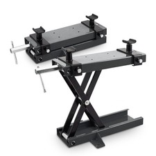 Bituxx Motorradheber Montagebock Scherenheber Lift mit Bodenfixierung 500kg Grau