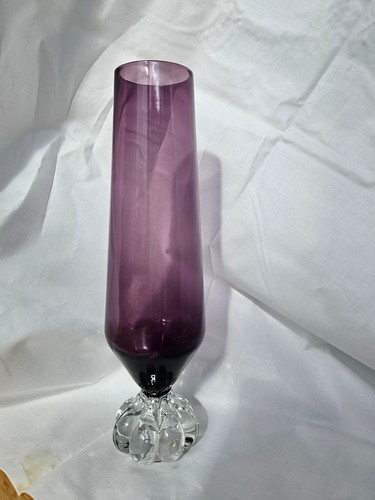 Vintage glas vase amethyst - vintage,