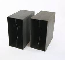 2x LP Vinyl Schallplatten Ständer Box Boxen LP's grau Kunststoff