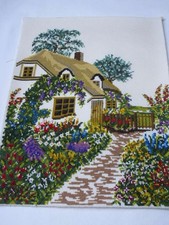 Kreuzstich Stickbild Blumen