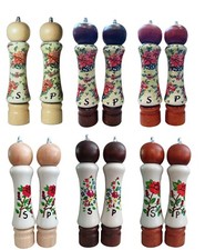 Holz Keramik Set für Gewürze