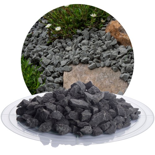 Basalt ziersplitt 500kg - basalt,