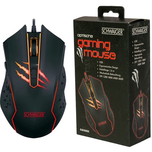 Schwaiger usb gaming maus - maus, rgb